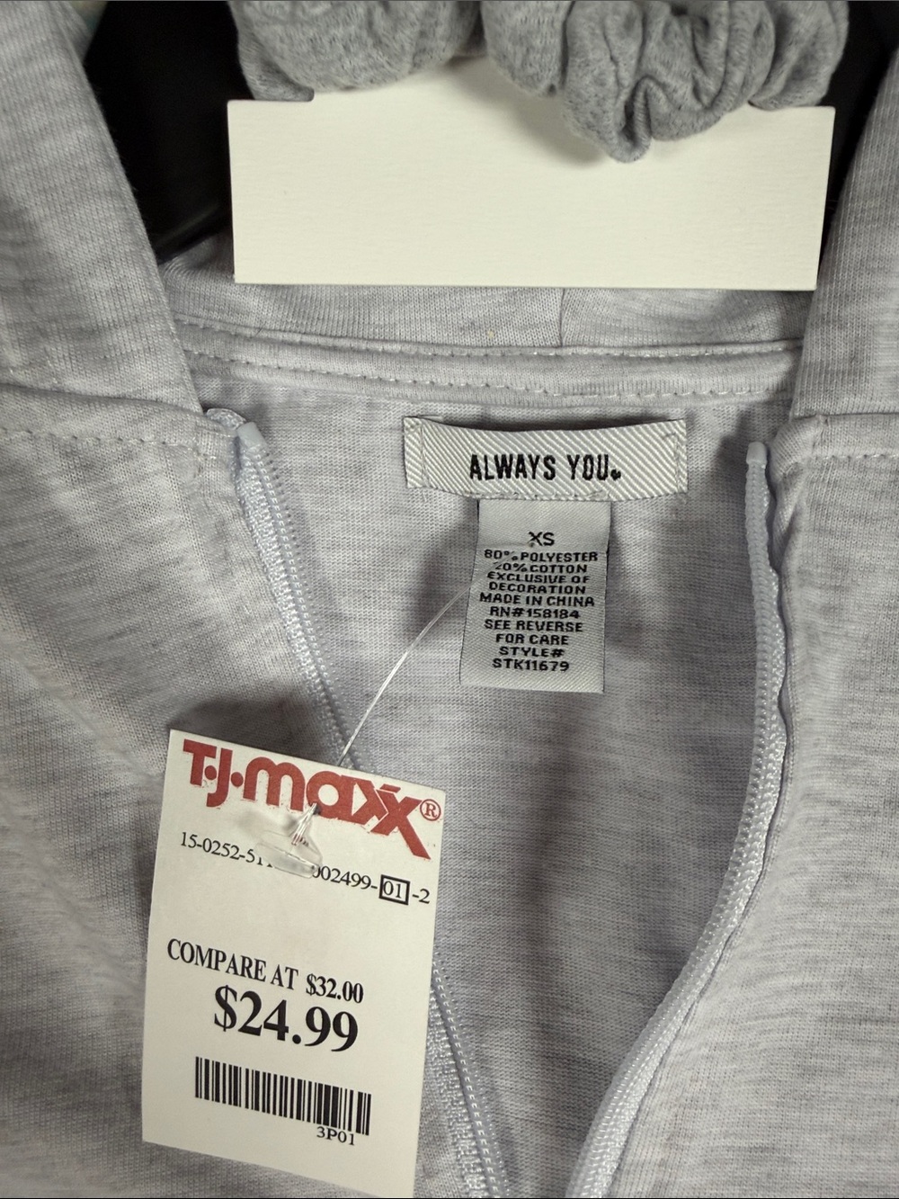 Always Light Gray Women's Hoodie and Drawstring Pants Set - Picture 2 of 7